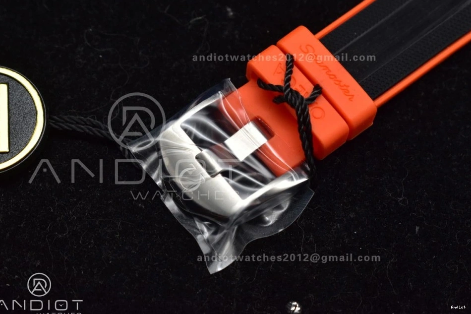 Dial TF Deep Gray Ceramic Rubber SS A2824 on Best Strap Orange 6000M Black Ultra Bezel Seamaster Edition 1:1 0512